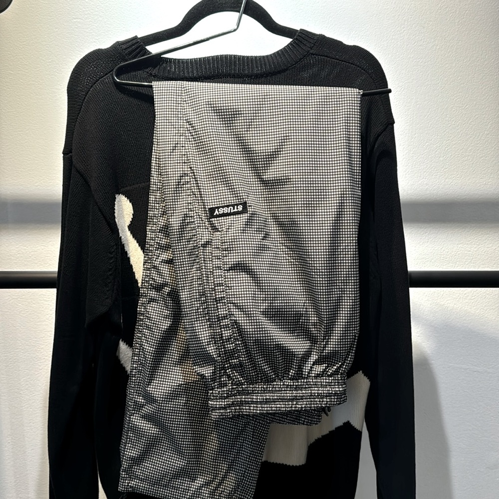 Stussy Shell Pants MicroCheck checkerboard checker size small. BNNT